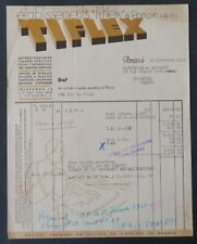 Facture PONCIN 1949 TIFLEX encre ink imprimerie AIN belle illustrée 78