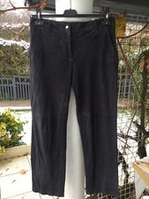 Pantalon Noir - Cuir/Daim -