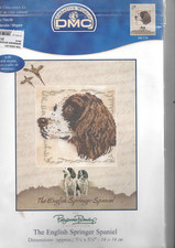 point de croix kit chien Springer Spaniel Anglais avec passepartout