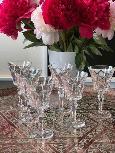 Lot verres vin cristal - à,