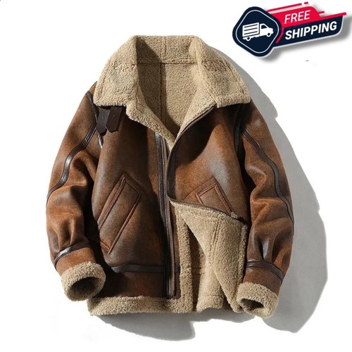 Leather jacket men brown - leather,