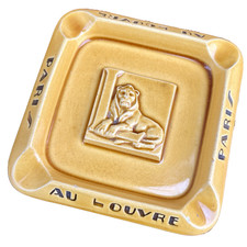 Cendrier Art Deco Au Louvre Paris lion Faïencerie Nouvelle de Provence Aubagne
