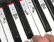 MUSIQUE CLAVIER PIANO Clé Note autocollants - 52 étiquettes (49-88 clés) +