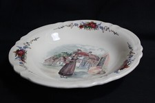 Grand Plat creux - faïence Sarreguemines service Obernai signé H.Loux Alsacienne