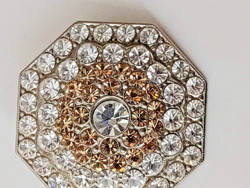 Broche hexagonale strass - broche,