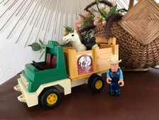 17 ⚜ Ancien Véhicule Camion Cowboy Rodeo Rig Fisher Price Réf: 330 Vintage 1979