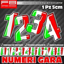 Adhésifs Stickers Numéro Course Numéros Tricolore Moto Voiture Go Quad Kart Boat