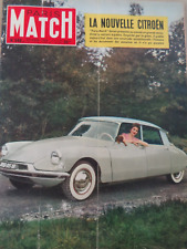 💥 Paris Match N° 340 la nouvelle Citroen DS octobre 1955