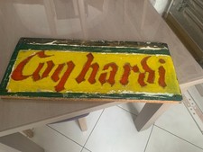 ANCIENNE PLAQUE COQ HARDI BOIS