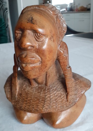 Sculpture bois buste femme - buste, de