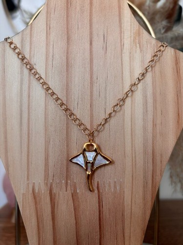 Collier doré pendentif - doré,