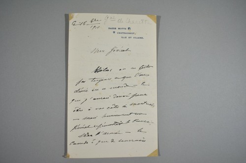 Lettre signée 1910 du - lettre,