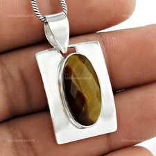 Tigre Eye Gemme 925 Argent