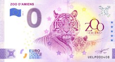 80 AMIENS Zoo 3, 2023, Billet Euro Souvenir