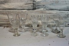 RARE 9 Anciens Verres Du Patron XIX , collection bistrot , bar , restaurant.