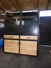 Buffet industriel mètal et verre