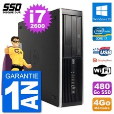 PC HP Compaq 6200 Pro SFF Intel i7-2600 RAM 4Go SSD 480Go Windows 10 Wifi