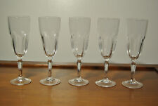 5 Verres flutes en cristal à