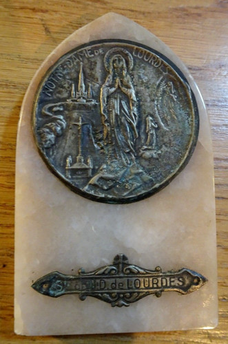Plaque reliquaire marbre et - plaque,