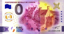 37 CHINON Forteresse royale 2, 2025, Anniversaire, Billet Euro Souvenir