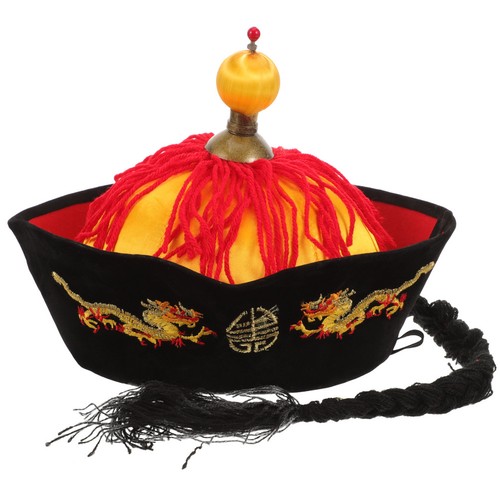 Chapeau chinois avec - chapeau, natte