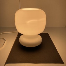 Petite Lampe À Poser En Verre Opaline Vintage 70’S Travail Italien