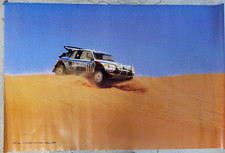 Affiche Peugeot 205 Turbo 16-PARIS DAKAR 1988