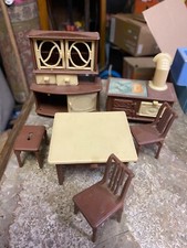 ANCIEN MEUBLE TABLE BUREAU BERCEAU DE POUPÉE CHAISE COMMODE POÊLE