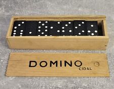 Jeu de Dominos Cidal avec Boîte en Bois Complet 