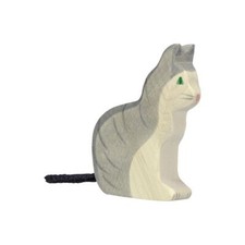 Figurine Holtztiger Chat assis