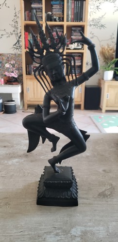 Statue khmer apsara - statue, bronze