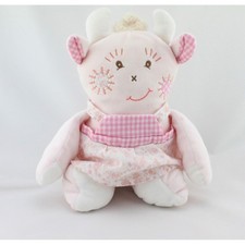 Doudou girafe vache rose