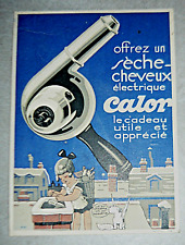 Publicité PLV carton Sèche Cheveux électrique CALOR Imp. P. Fort à Lyon