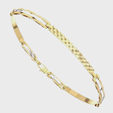 Bracelet Homme Maille Or Jaune