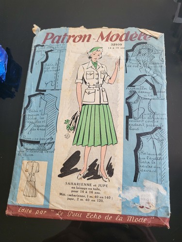Patron ancien saharienne - , jupe