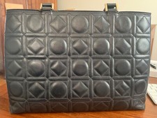 Sac à main cuir noir vintage Renouard