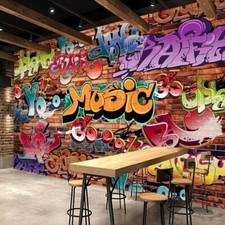 PAPIER PEINT 3D GRAFFITI  REVETEMENT MURAL HAUTE QUALITE PLUSIEURS FINITIONS