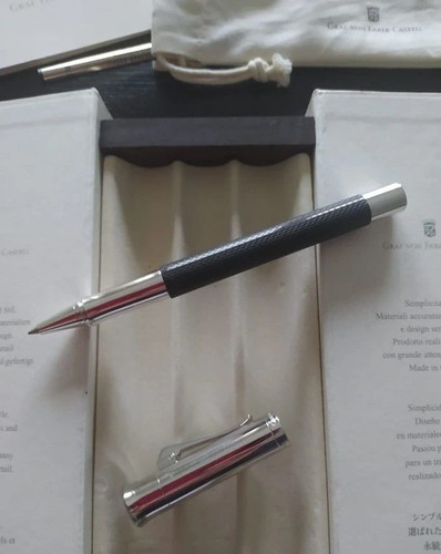 Stylo roller guilloché noir - stylo,