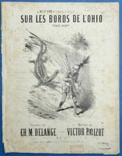 USA CHANSON NÈGRE PARTITION SUR LES BORDS DE L'OHIO PARIZOT DELANGE 1859 STOP
