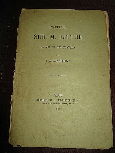 Sainte beuve notice - c.a., sainte-beuve
