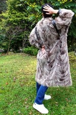 Manteau fourrure lapin authentique L