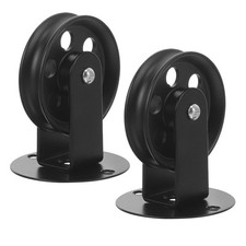  Lot de 2 poulies de suspension en fer pour luminaire suspendu - Roues de poulie