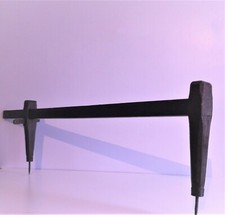  ANCIEN GRAND COMPAS EN BOIS DE TONNELIER BOURGUINION ART POPULAIRE XIXeme