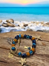 Bijoux Fantaisie Vintage - Bracelet Thème Maritime Pierres - Franck Herval