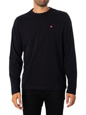 Napapijri Pour des hommes T-shirt à manches longues avec logo Salis, Noir
