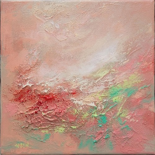 Tableau abstrait paysage - tableau,