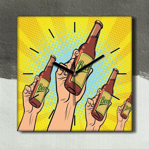Horloge décorative sur toile