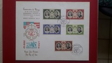 ENVELOPPE MONACO  COMMEMORATION MARIAGE RAINIER III GRACE KELLY 19 AVRIL 1956