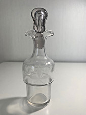 Superbe huilier vinaigrier en cristal gravé