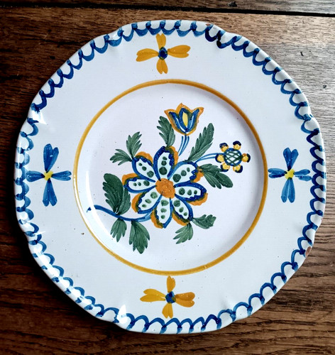 Assiette faïence nevers - assiette,
